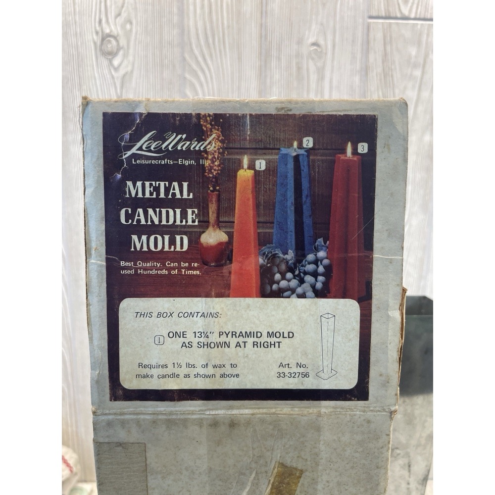 Vintage Lee Wards Metal Candle Mold 13.75 Inch Pyramid 33-32756 Dexter Crafts